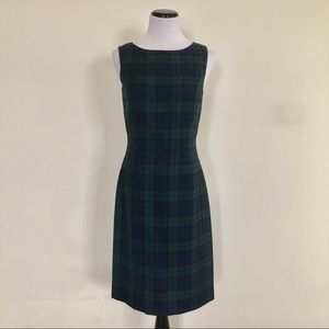 Brooks Brothers Plaid Wool Sheath Dress